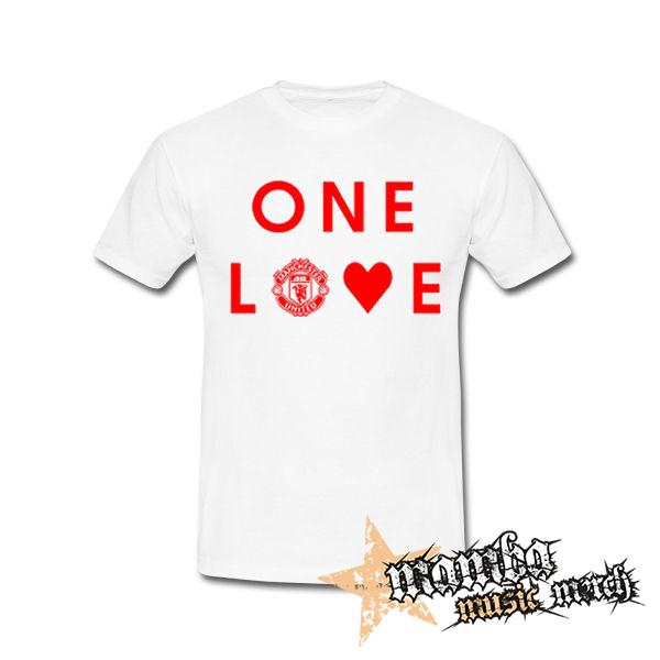 MANCHESTER UNITED - One Love - biele pánske tričko