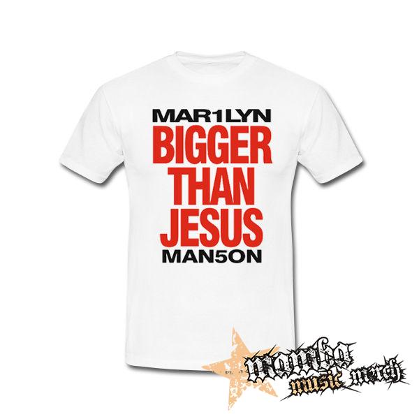 MARILYN MANSON - Bigger Than Jesus - biele pánske tričko