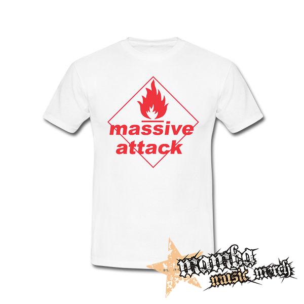 MASSIVE ATTACK - Logo Crest - biele pánske tričko