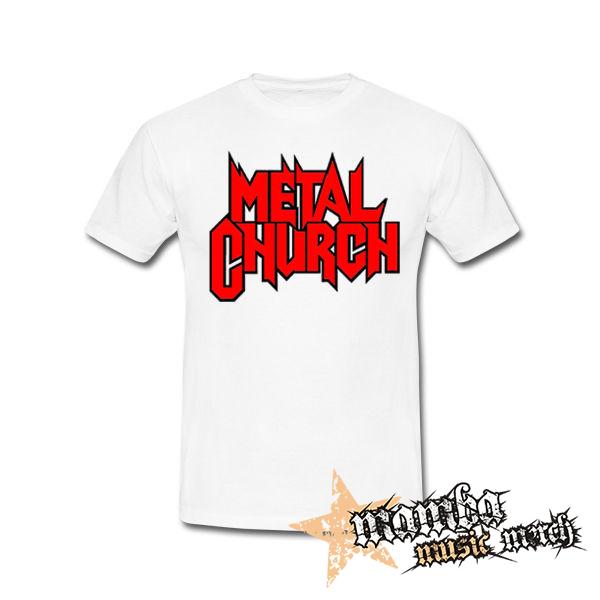 METAL CHURCH - Logo Red Black - biele pánske tričko