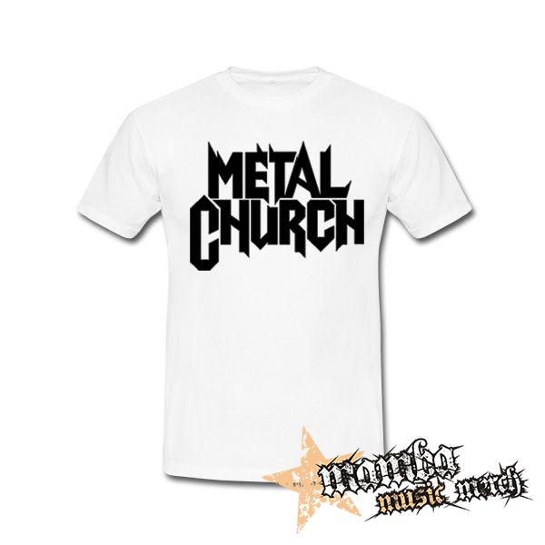 METAL CHURCH - Logo White - biele pánske tričko