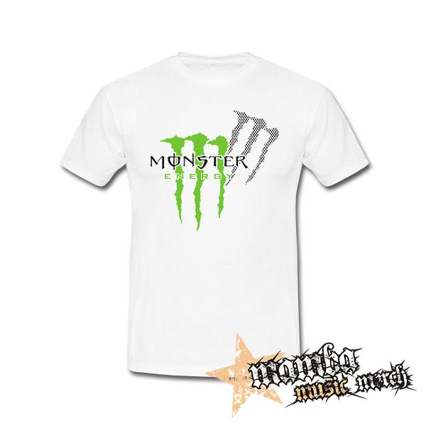 MONSTER ENERGY - Logo Honey Bee - biele pánske tričko
