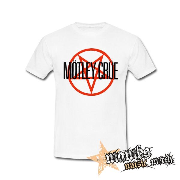MOTLEY CRUE - Logo Pentagram - biele pánske tričko