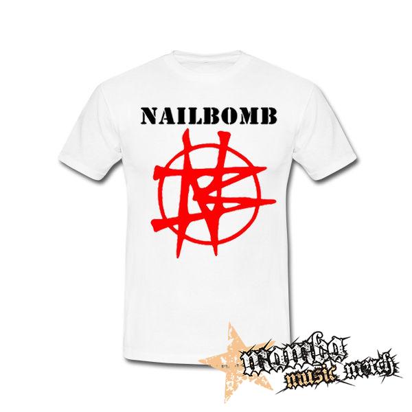 NAILBOMB - Logo Crest - biele pánske tričko