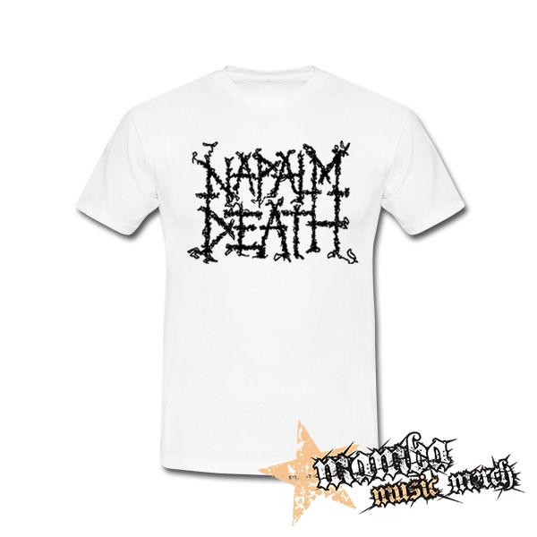 NAPALM DEATH - Logo - biele pánske tričko