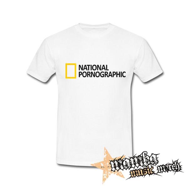 NATIONAL PORNOGRAPHIC - biele pánske tričko