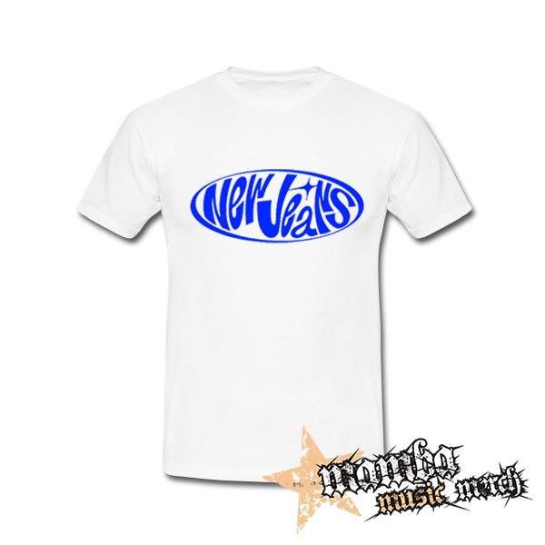NEWJEANS - Blue Logo - biele pánske tričko