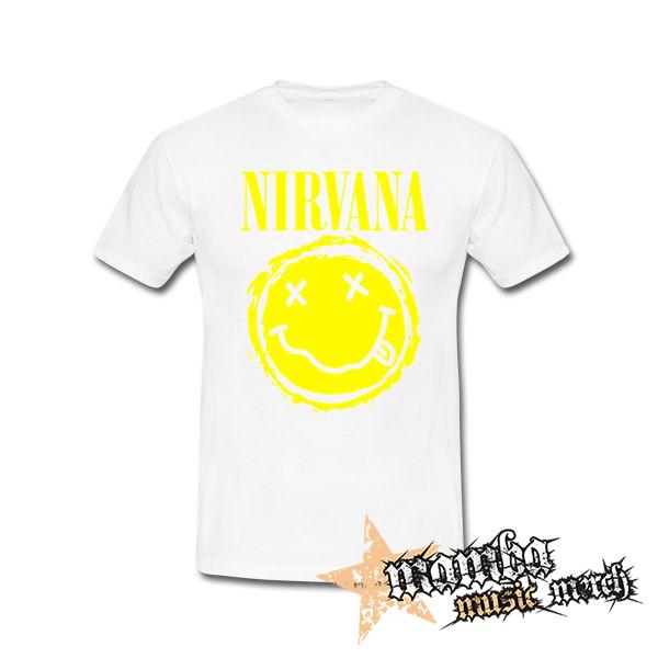 NIRVANA - Grunge Smile - biele pánske tričko