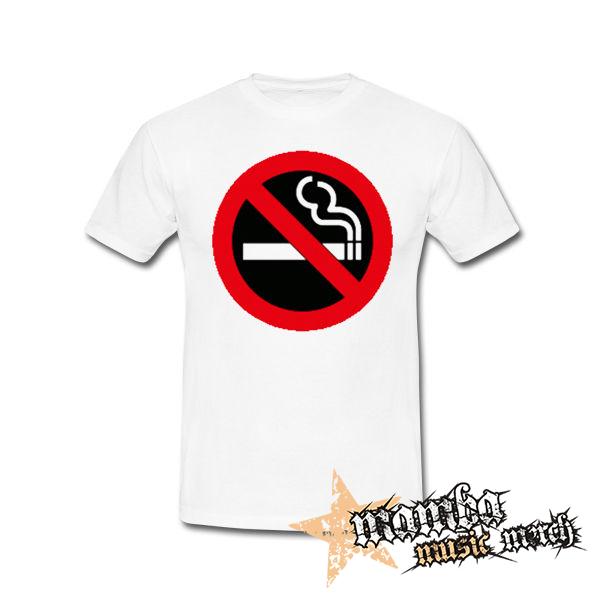 NO SMOKING - biele pánske tričko