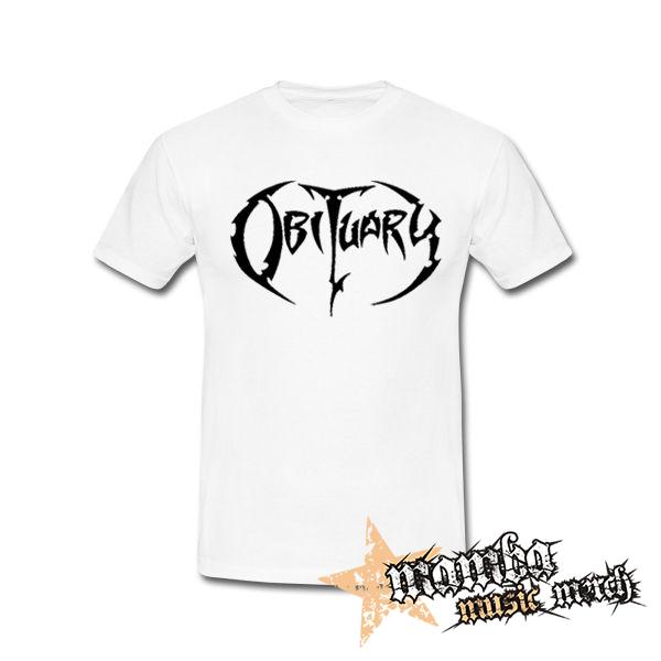 OBITUARY - Logo - biele pánske tričko