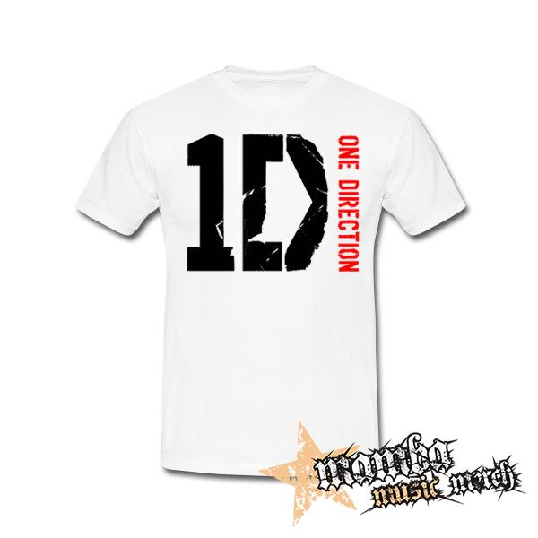ONE DIRECTION - Red Logo - biele pánske tričko