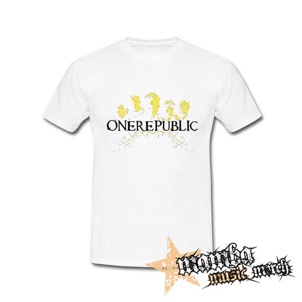 ONE REPUBLIC - Logo And Band povodne - biele pánske tričko