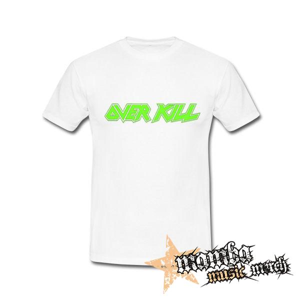 OVERKILL - Logo Green - biele pánske tričko