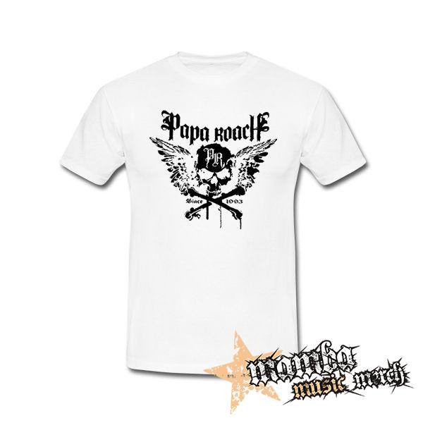 PAPA ROACH - Crossbones Since 1993 - biele pánske tričko