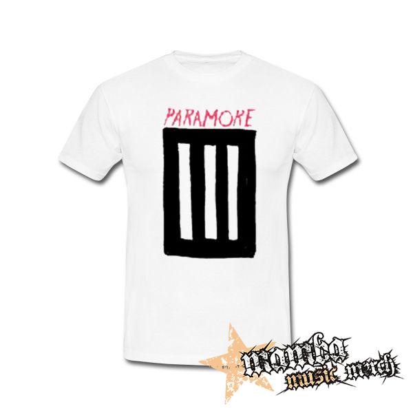 PARAMORE - 3 Bar - biele pánske tričko