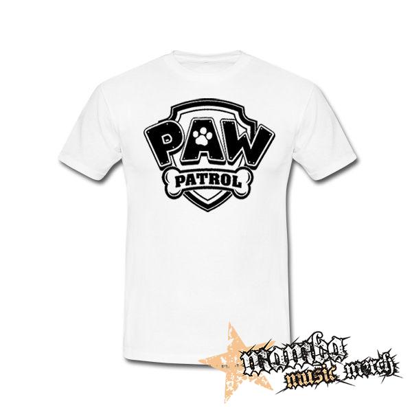PAW PATROL - LABKOVÁ PATROLA - Logo - biele pánske tričko