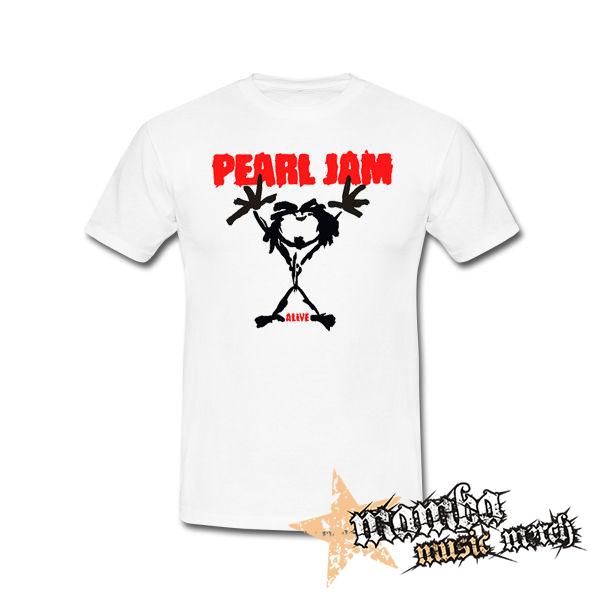 PEARL JAM - Alive Red Black - biele pánske tričko