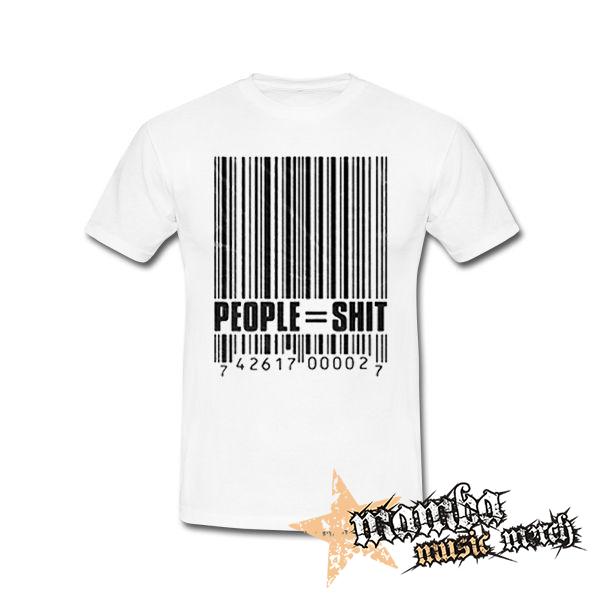 PEOPLE SHIT - biele pánske tričko