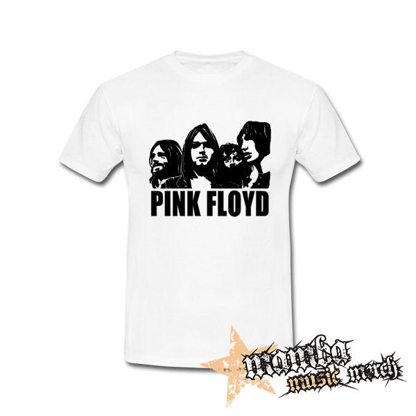 PINK FLOYD - Logo & Band - biele pánske tričko