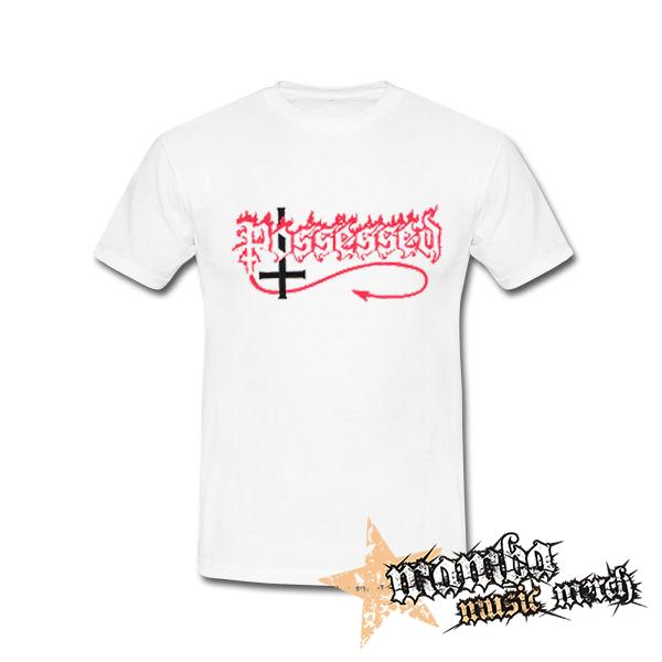 POSSESSED - Logo Red White - biele pánske tričko