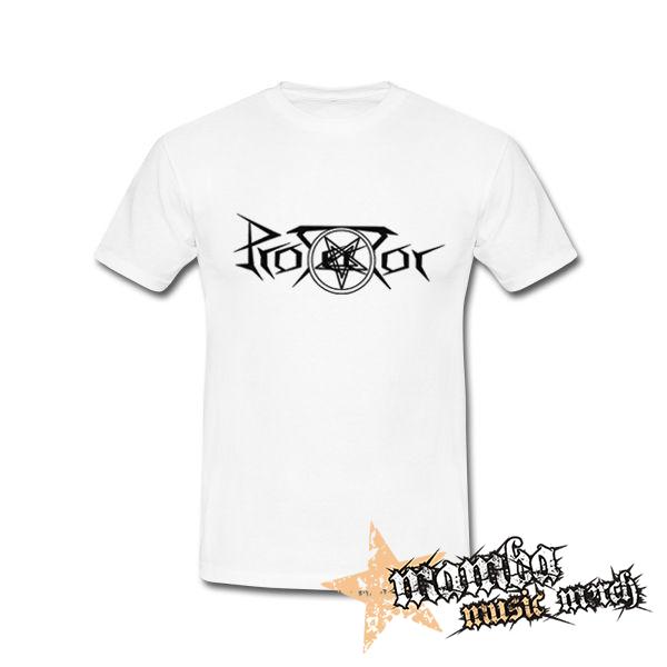 PROTECTOR - Logo Band - biele pánske tričko