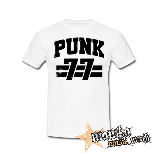 PUNK 77 - Slogan motív 2 - biele pánske tričko
