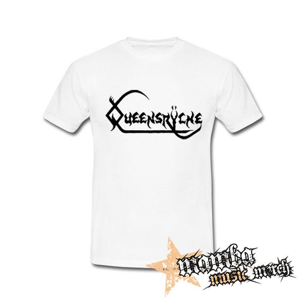 QUEENSRYCHE - Logo Old School - biele pánske tričko