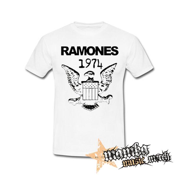 RAMONES - 1974 - biele pánske tričko