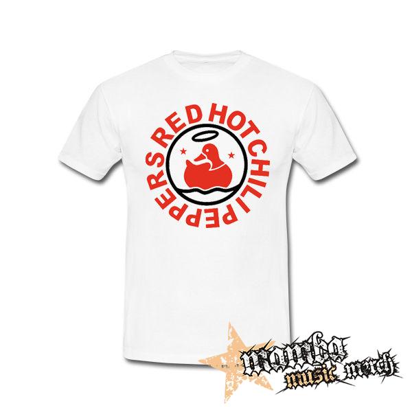 RED HOT CHILI PEPPERS - Duck Logo - biele pánske tričko