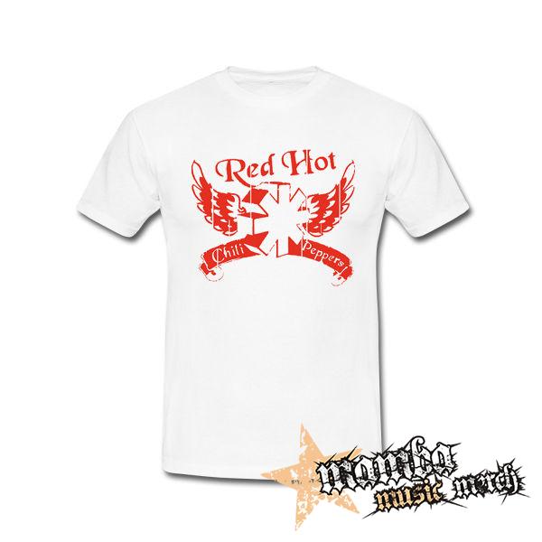 RED HOT CHILI PEPPERS - Red Logo Table - biele pánske tričko
