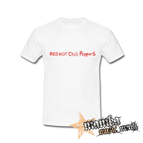 RED HOT CHILI PEPPERS - Red Written Logo By The Way - biele pánske tričko