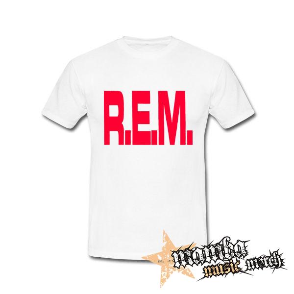 REM - Logo Red - biele pánske tričko