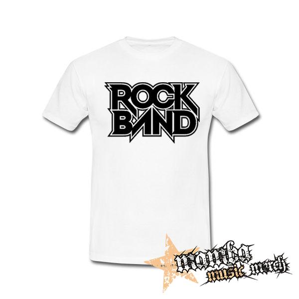 ROCK BAND - Logo - biele pánske tričko