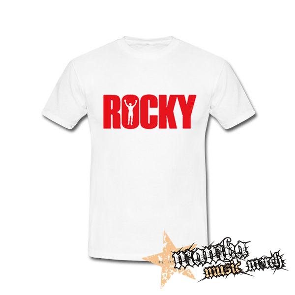 ROCKY - Red Rocky Balboa Movie Logo - biele pánske tričko