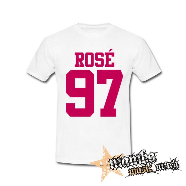 ROSÉ 97 - Pink Logo - biele pánske tričko