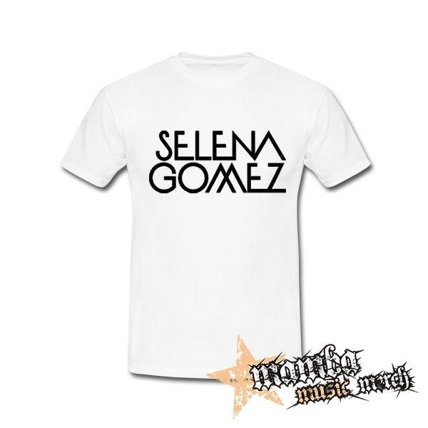 SELENA GOMEZ - Logo Black - biele pánske tričko