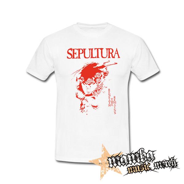 SEPULTURA - Beneath The Remains Red Motive - biele pánske tričko