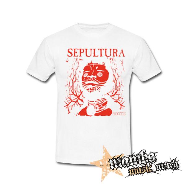 SEPULTURA - Roots Bloody Red - biele pánske tričko