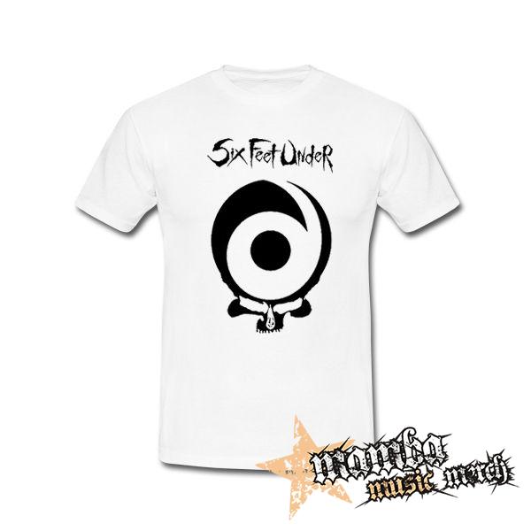 SIX FEET UINDER - Warpath Skull - biele pánske tričko