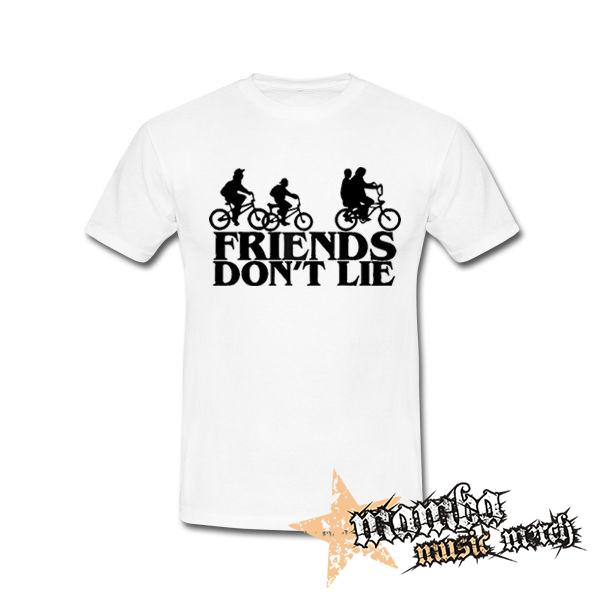 STRANGER THINGS - Friends Don't Lie - biele pánske tričko