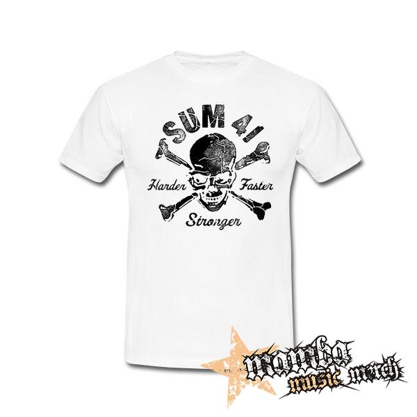 SUM 41 - Skull & Bones - biele pánske tričko