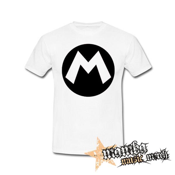 SUPER MARIO - Logo Crest - biele pánske tričko