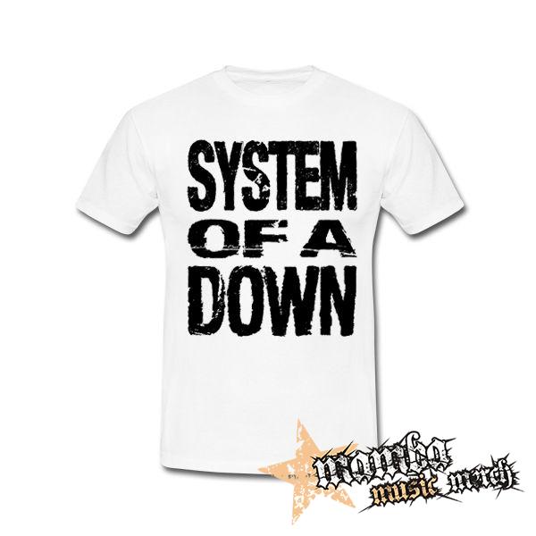 SYSTEM OF A DOWN - Logo - biele pánske tričko