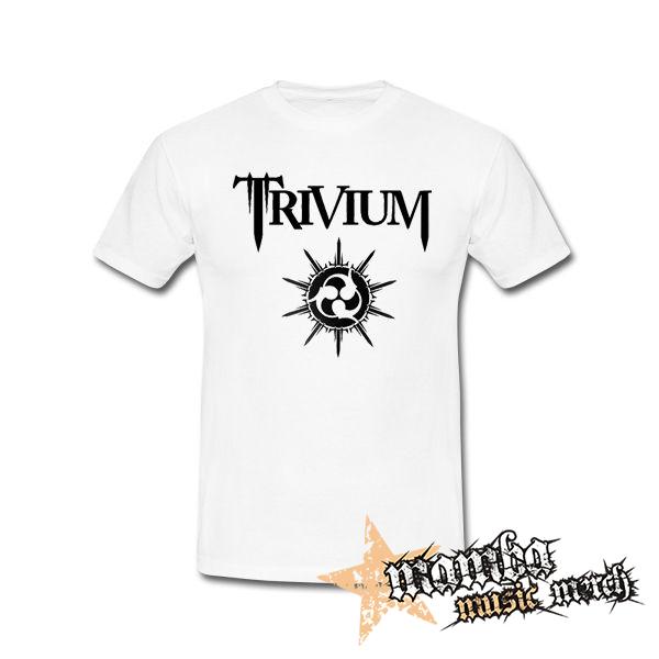 TRIVIUM - White Logo - biele pánske tričko