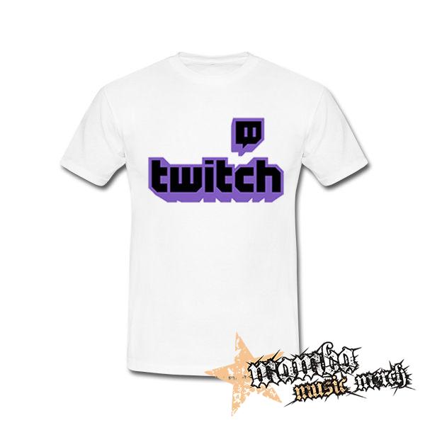 TWITCH - Purple Logo Sign - biele pánske tričko