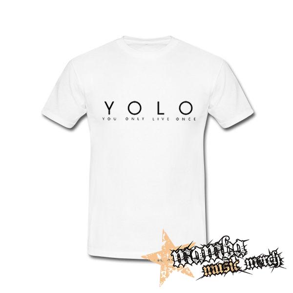 YOLO - You Only Live Once - biele pánske tričko