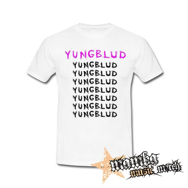 YUNGBLUD - Multilogos - biele pánske tričko