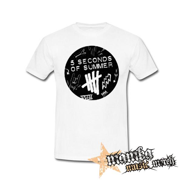 5 SECONDS OF SUMMER - Scribble Logo - biele detské tričko