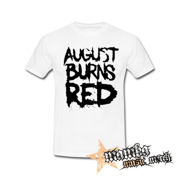AUGUST BURNS RED - Big Logo - biele detské tričko