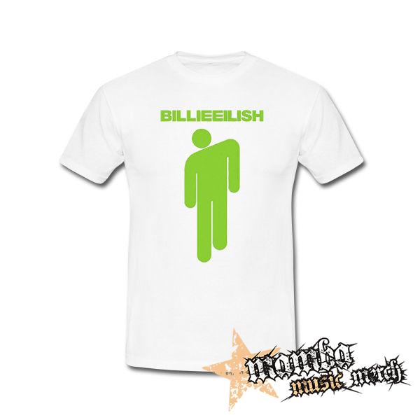BILLIE EILISH - Stickman Logo Green - biele detské tričko